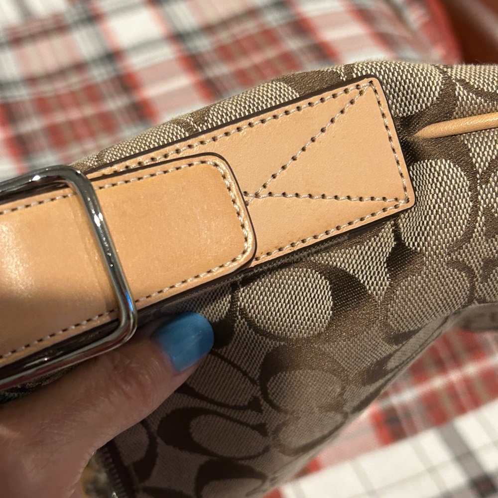 Genuine vintage COACH 6347 tan crossbody shoulder bag logo year 2003 - Picture 8 of 16